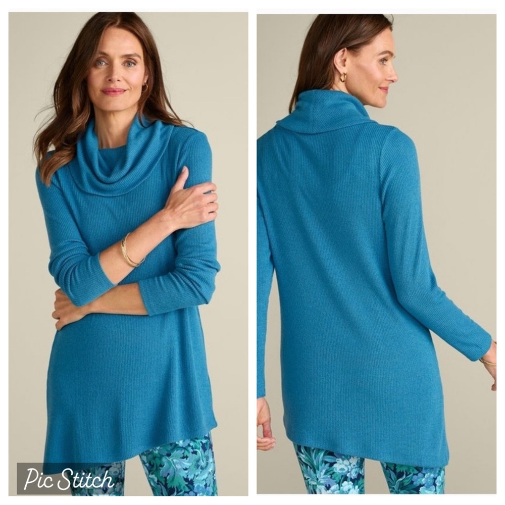 NEW! Soft Surrounding Kayla rib knit cowl neck tunic